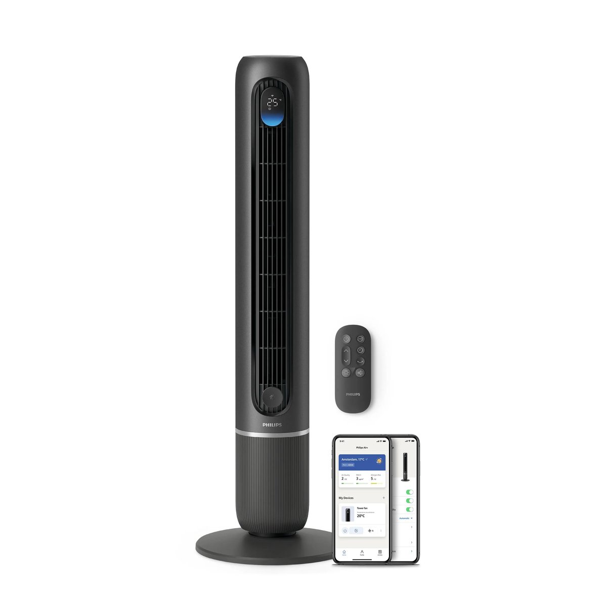 VENTILATORE TOWER FAN 7000 SERIES TELECOMANDO AROMATERAPIA APP …