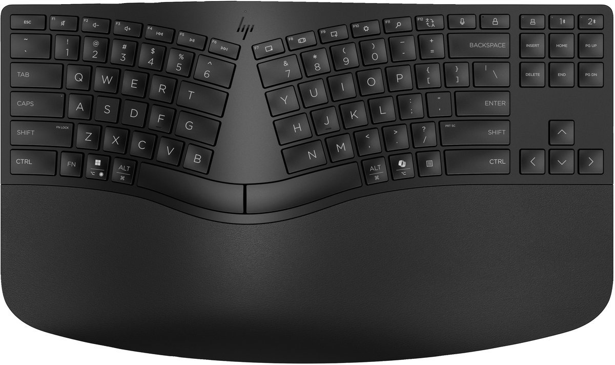Tastiera wireless HP 965 ergonomica - ricevitore USB …