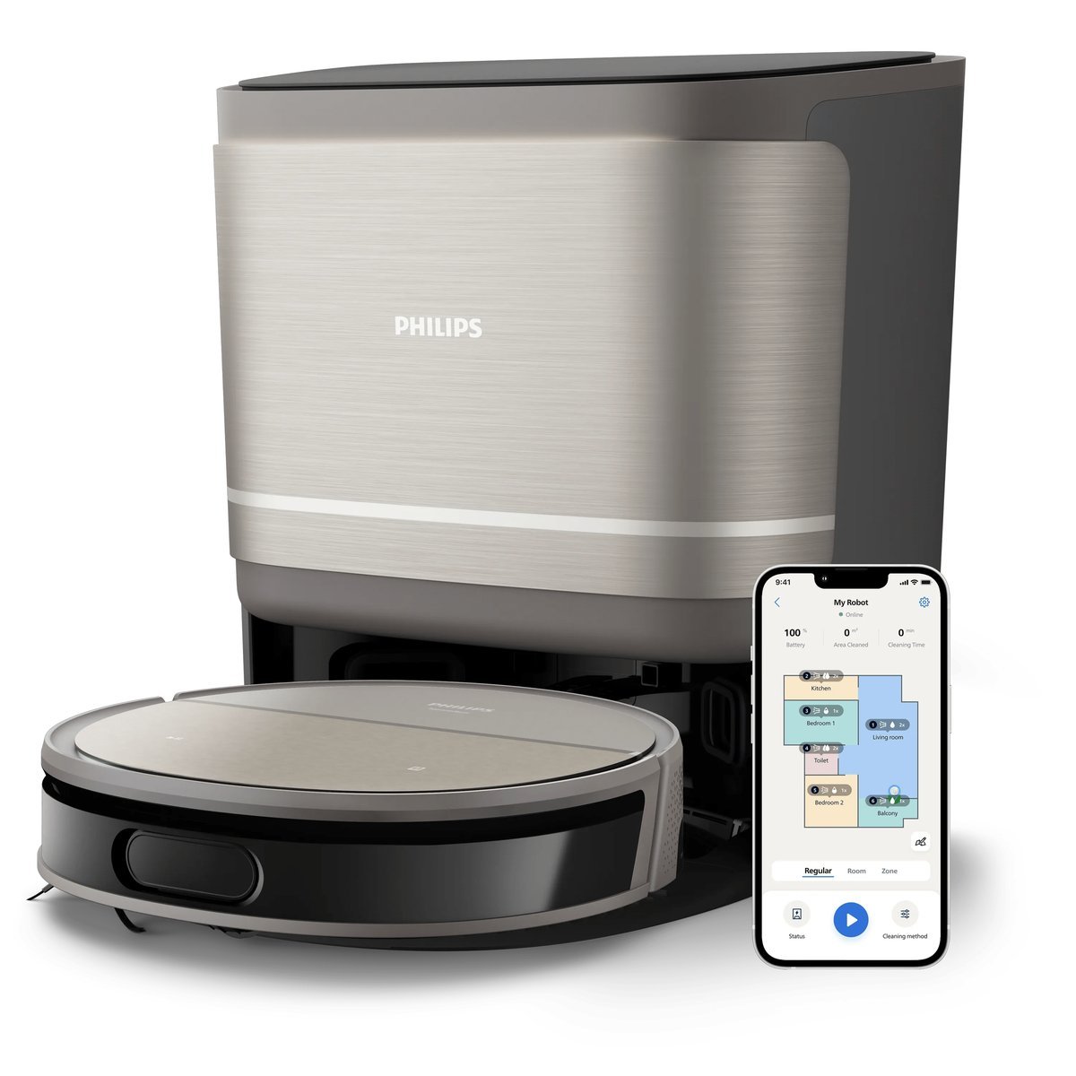 ASPIRAPOLVERE ROBOT XU9100/10 ASPIRA E LAVA CON SERBATOIO