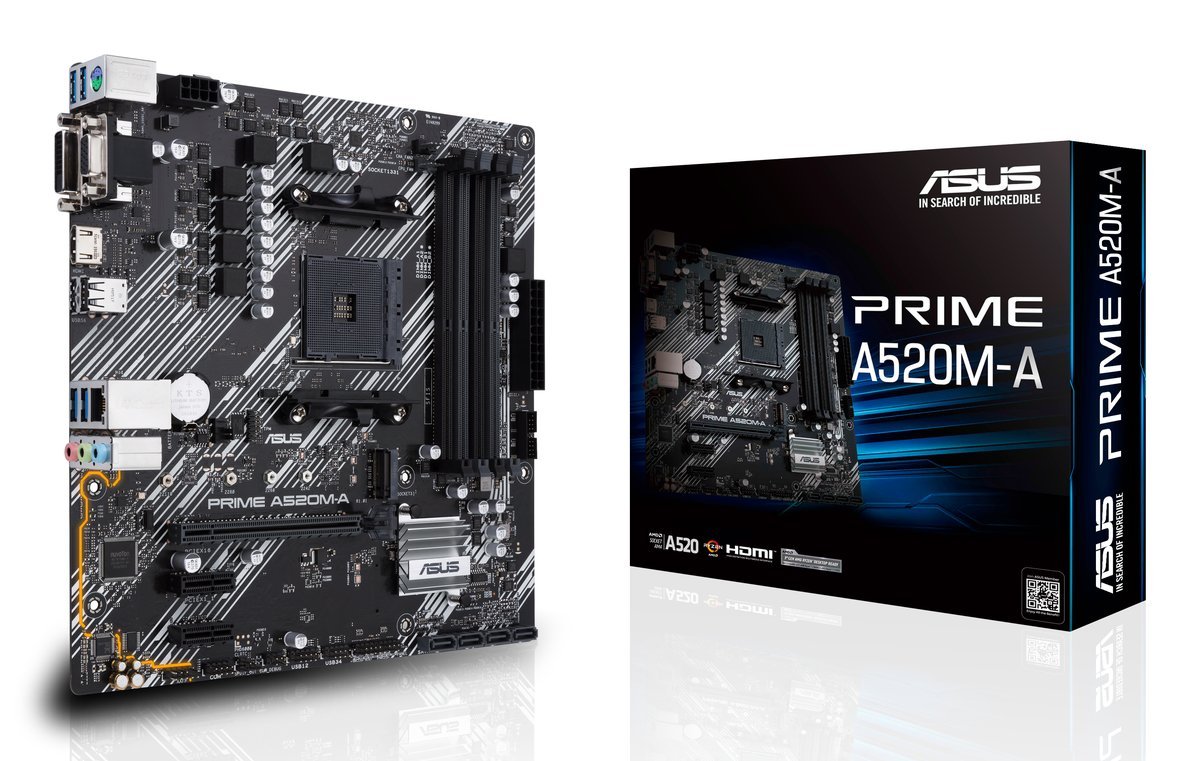 ASUS PRIME A520M-A II/CSM AMD A520 Socket AM4 …