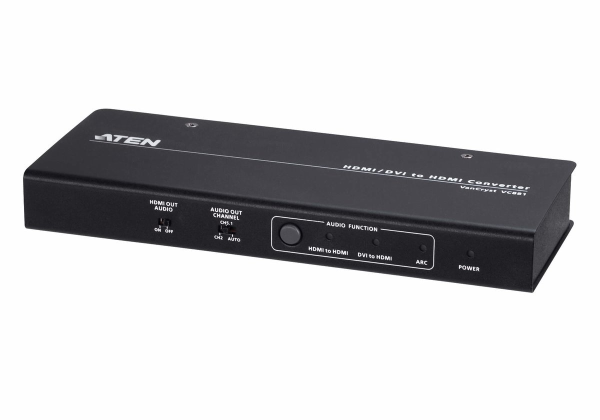 ATEN VC881-AT-G moltiplicatore AV Ripetitore AV Nero