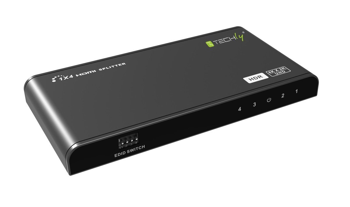 Techly IDATA HDMI2-4K4HDR Splitter HDMI 2.0 4K@60Hz 1x4 …
