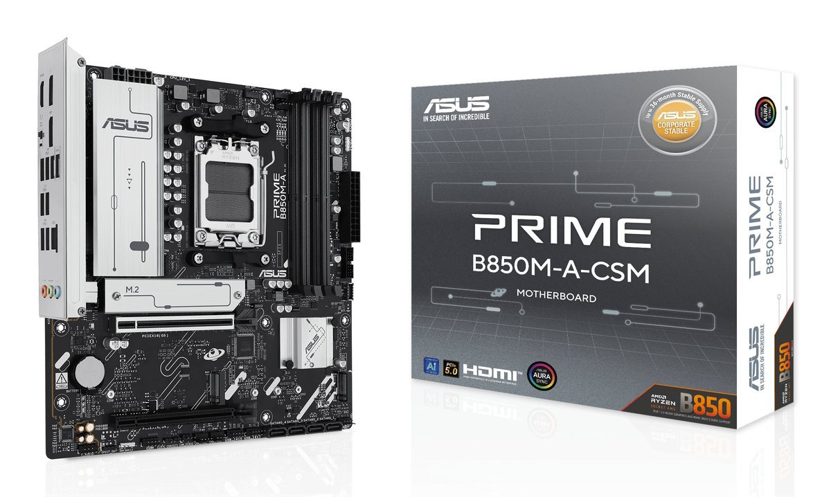 ASUS PRIME B850M-A-CSM AMD B850 Socket AM5 micro …