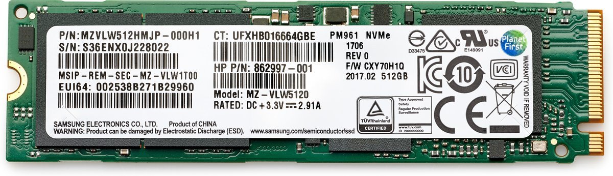 SSD TLC NVME PCIe-4x4 da 512GB