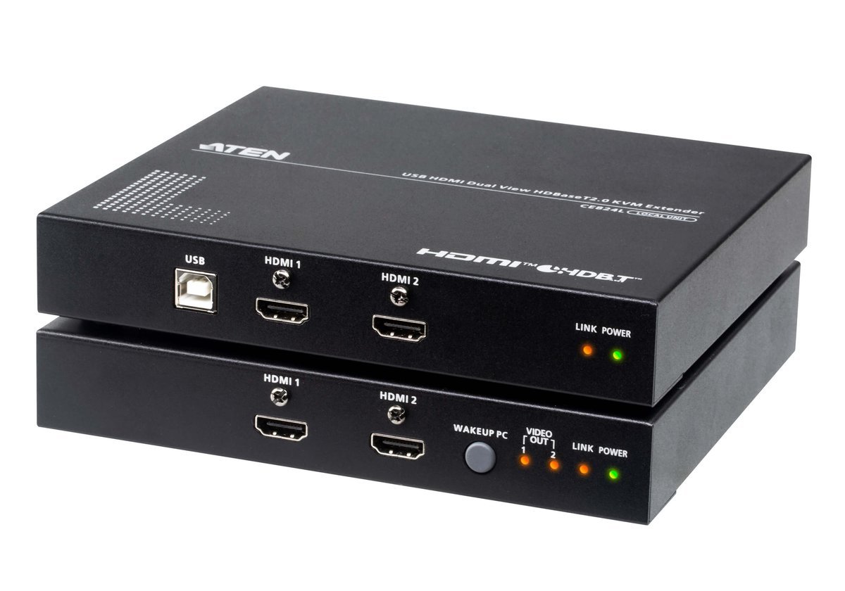 Aten CE824-AT-G USB HDMI Doppio View HDBaseT2.0 KVM …
