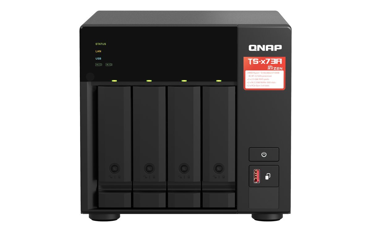 QNAP TS-473A NAS Tower Collegamento ethernet LAN Nero …