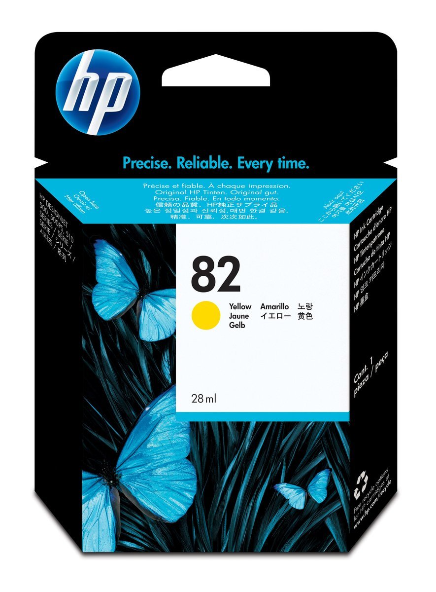 HP 82 28-ml Yellow DesignJet Ink Cartridge cartuccia …