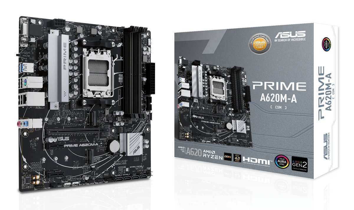 ASUS PRIME A620M-A-CSM AMD A620 Socket AM5 micro …