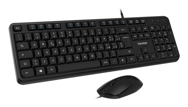 Vultech KM-811 tastiera Mouse incluso Ufficio USB QWERTY …