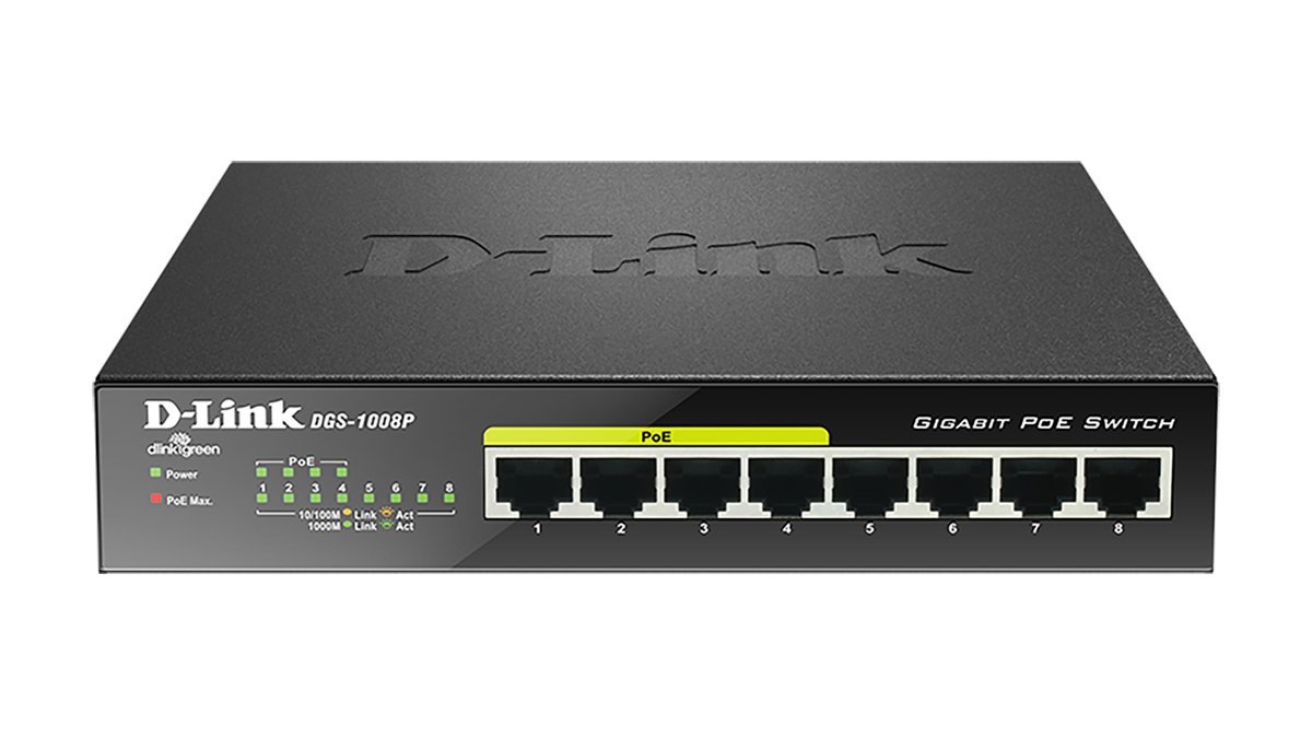 D-Link DGS-1008P switch di rete Non gestito Gigabit …
