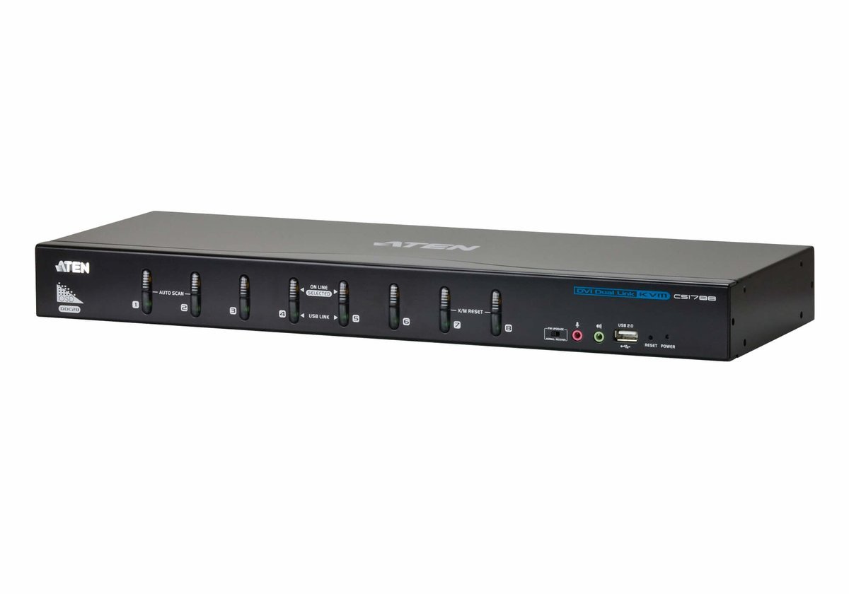 ATEN CS1788-AT-G switch per keyboard-video-mouse (kvm) Nero