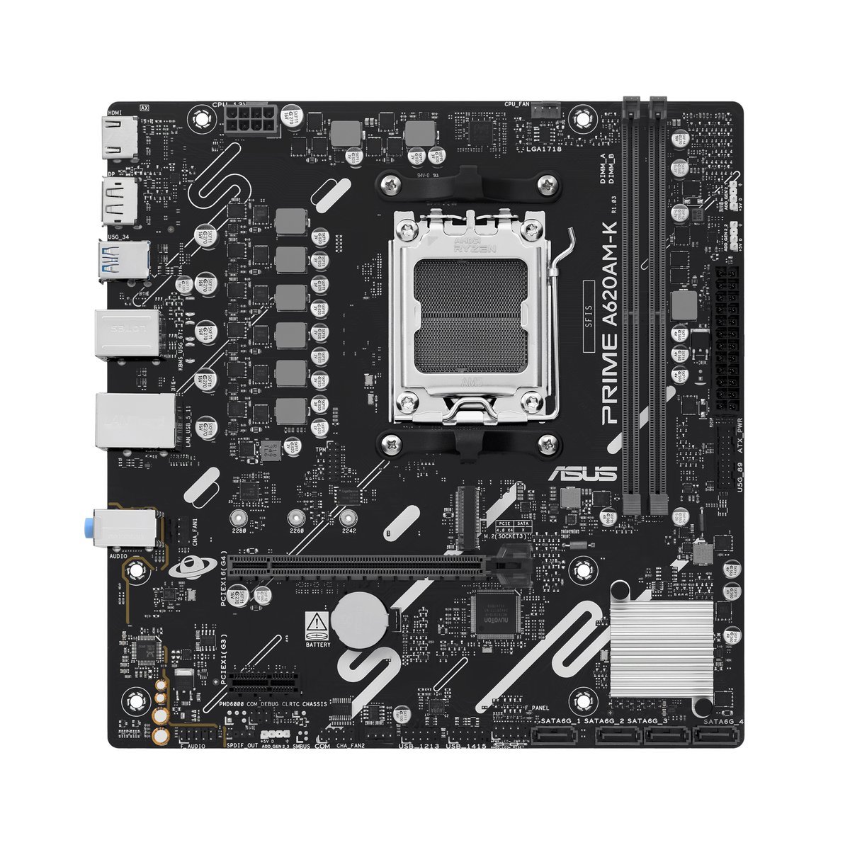 ASUS PRIME A620AM-K AMD A620A Socket AM5 micro …