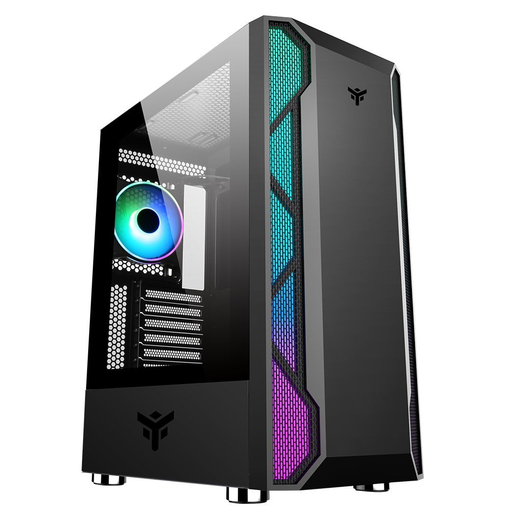 iTek Case VERTIBRA X210, Illuminazione RGB - Nero …