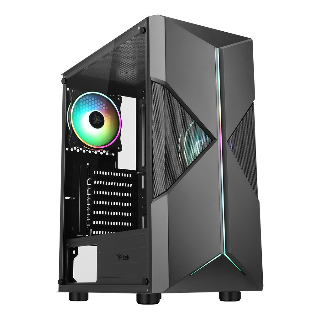 iTek Case SPACIRC XO, Illuminazione RGB - Nero …