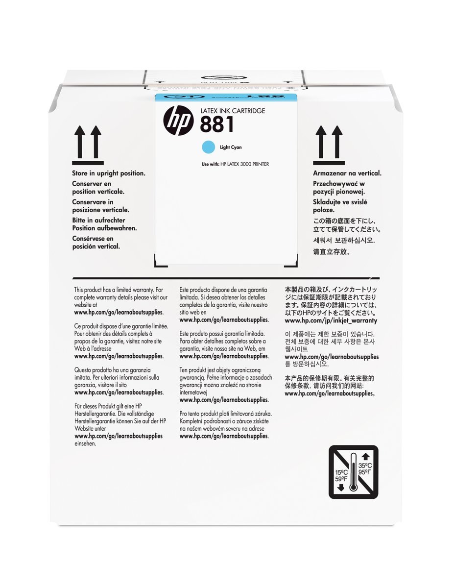 HP INC HP 881 5-LTR LT CYAN LATEX …