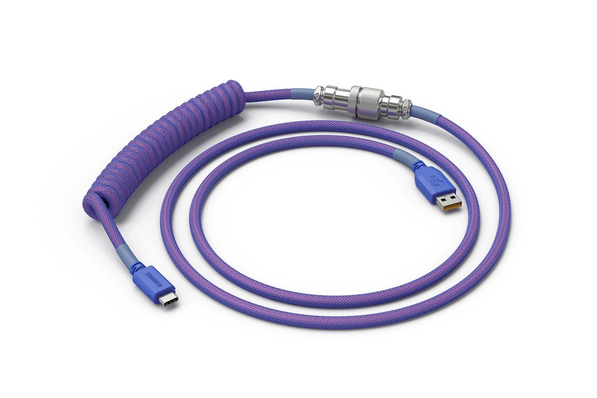 Glorious PC Gaming Race Coiled Cable Nebula, USB-C …