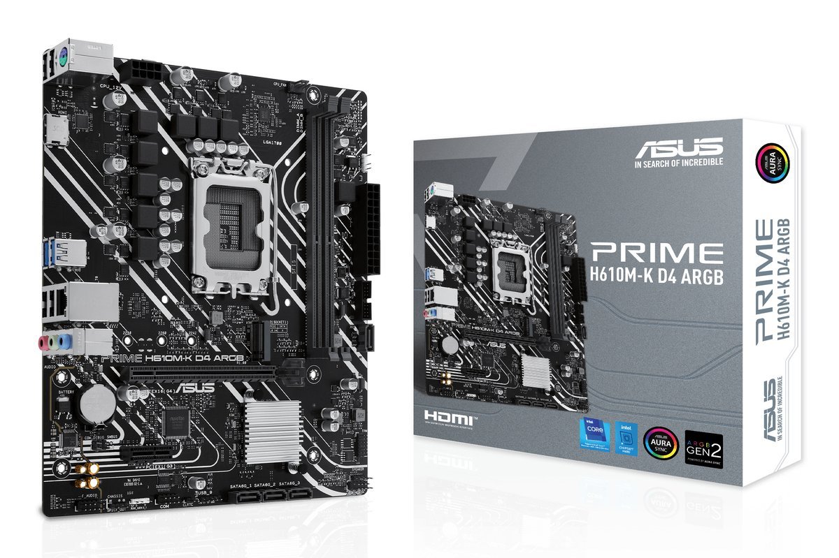 ASUS PRIME H610M-K D4 ARGB Intel H610 LGA …