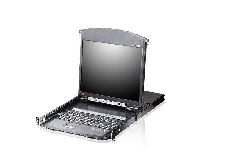 ATEN 8-PORT CAT 5 DUAL RAIL 17 LCD …