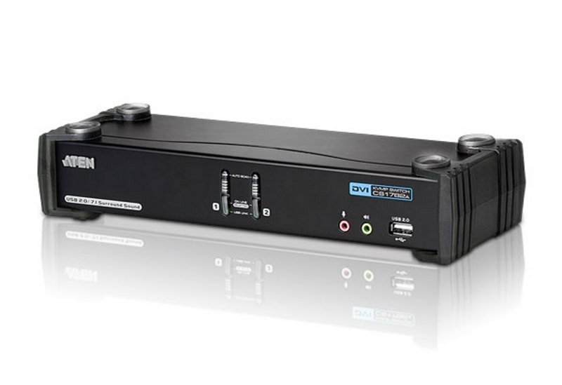 ATEN 2-Port USB DVI Dual Link/CH7.1 Audio KVMP …