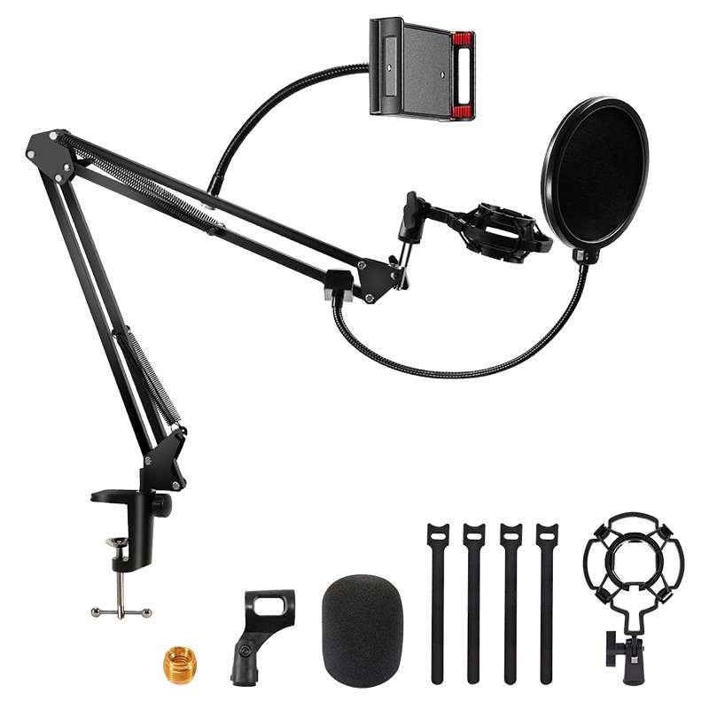 iTek Supporto Regolabile da tavolo, Microfono e Smartphone, …