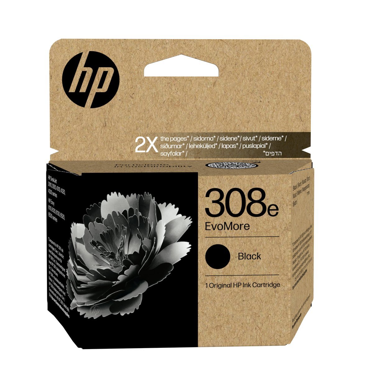 HP 308e EvoMore Black Original Ink Cartridge cartuccia …