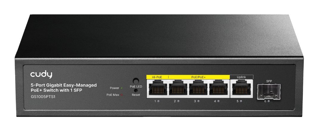 Cudy GS1005PTS1 switch di rete Gigabit Ethernet (10/100/1000) …