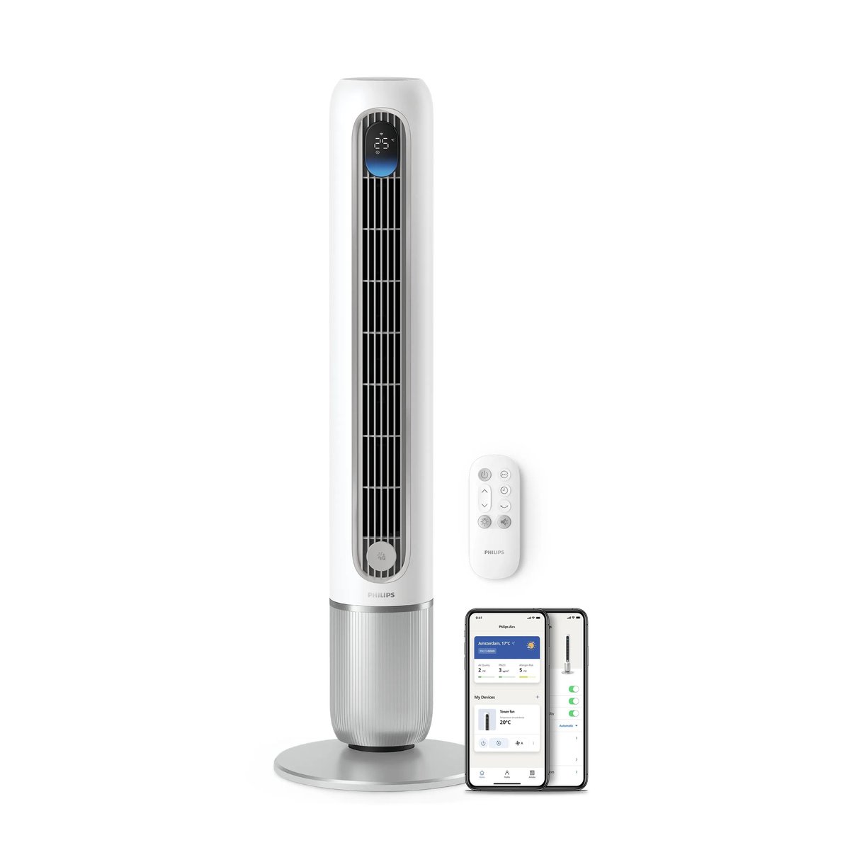 VENTILATORE TOWER FAN 7000 SERIES TELECOMANDO AROMATERAPIA APP …
