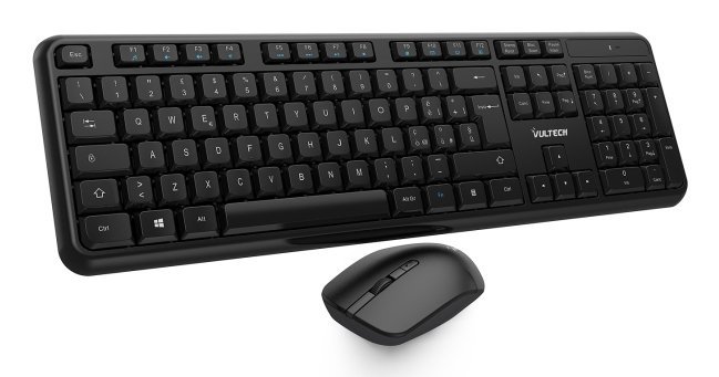 Vultech KM-811W tastiera Mouse incluso Ufficio Wireless a …