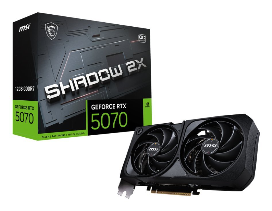 MSI GeForce RTX 5070 12G SHADOW 2X OC, …