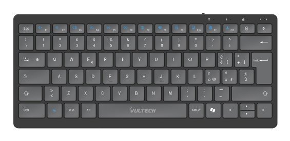 Vultech KEY-601WBT tastiera Ufficio USB + RF Wireless …