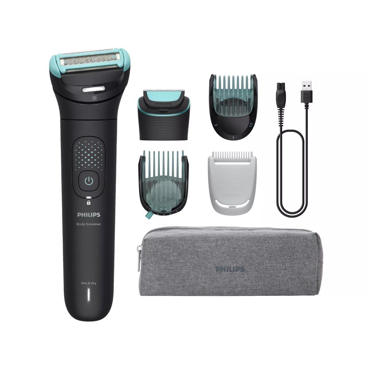 PHILIPS MULTIGROOM RASOIO CORPO BG7470/15 WET DRY SERIE …