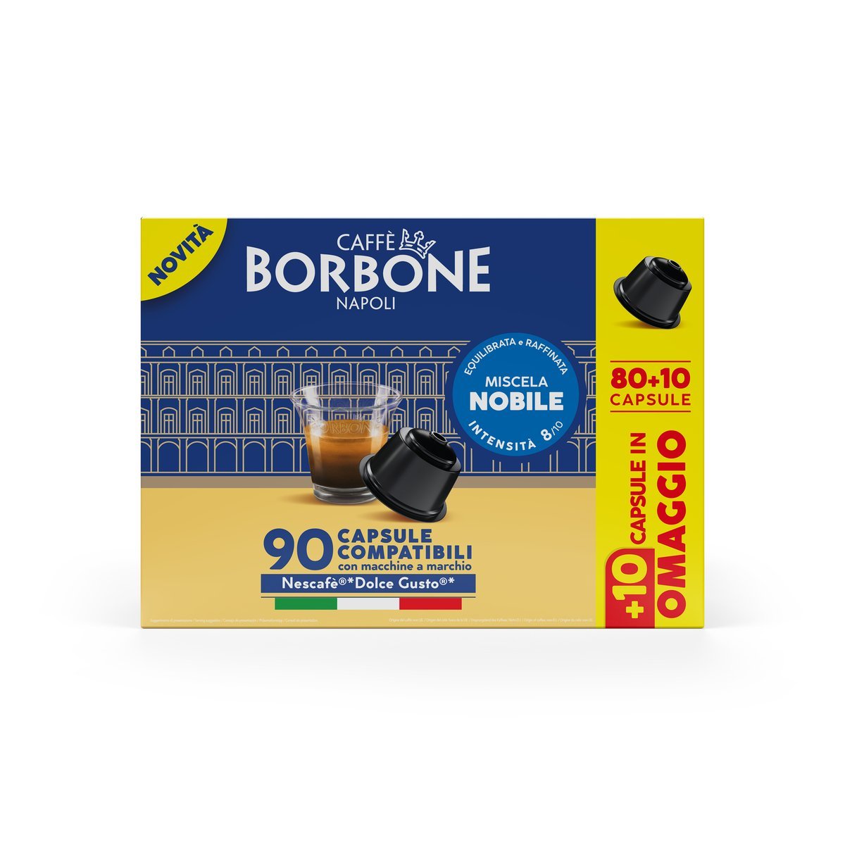 CAPSULE MONODOSE DI CAFFE' MISCELA BLU COMPATIBILI DOLCE …