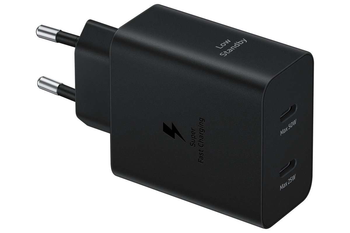 Samsung Caricatore Duo 50W EP-T5020XBE USB-C +Cavo1.8m USB-C …