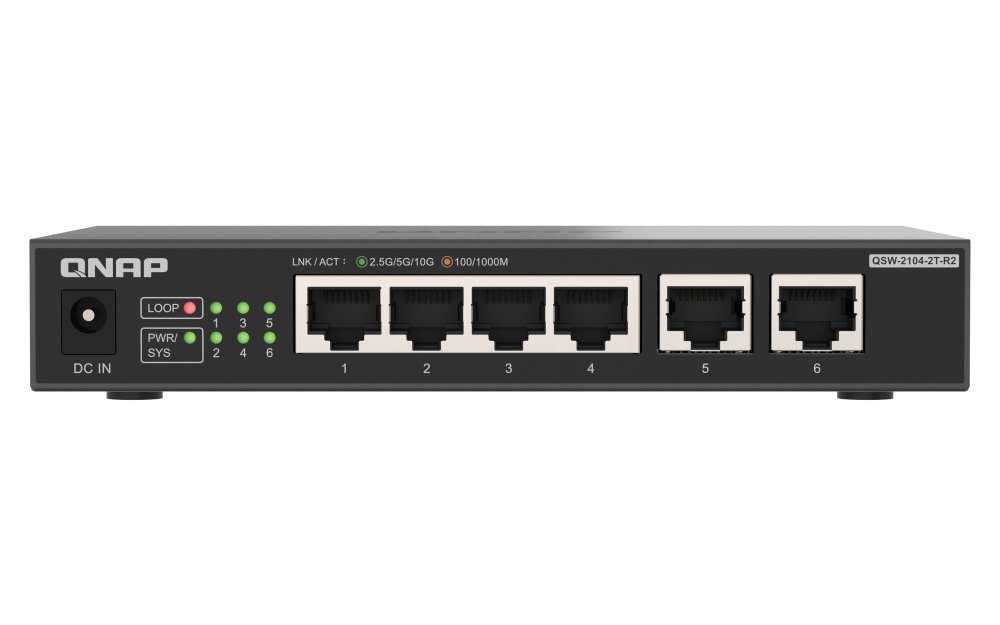 QNAP QSW-2104-2T-R2 switch di rete Non gestito 10G …