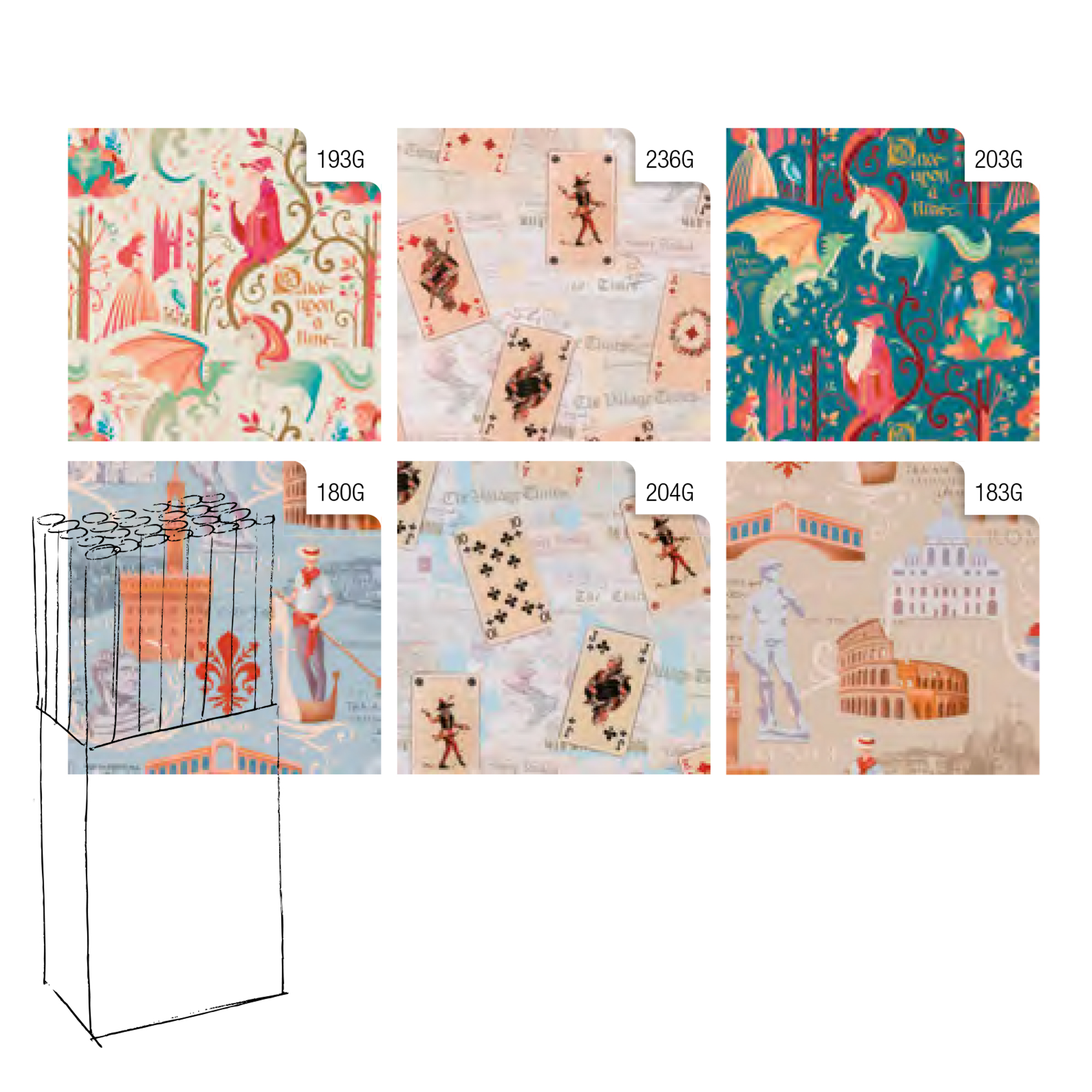 Rotolo carta regalo vintage - 70cmx200m - fantasie …