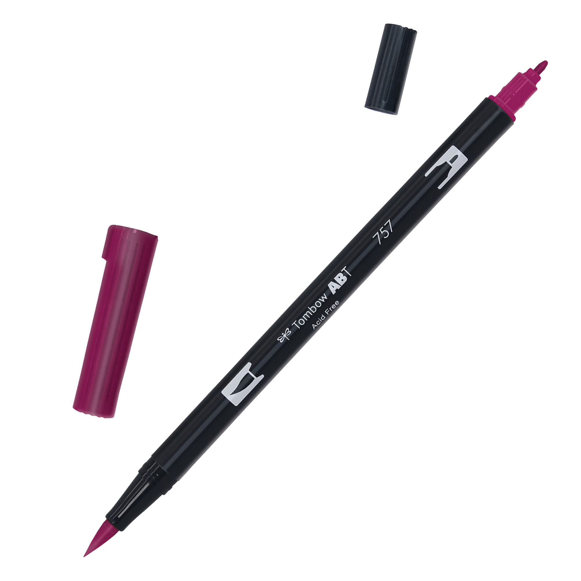 Pennarello Dual Brush 757 - port red - …