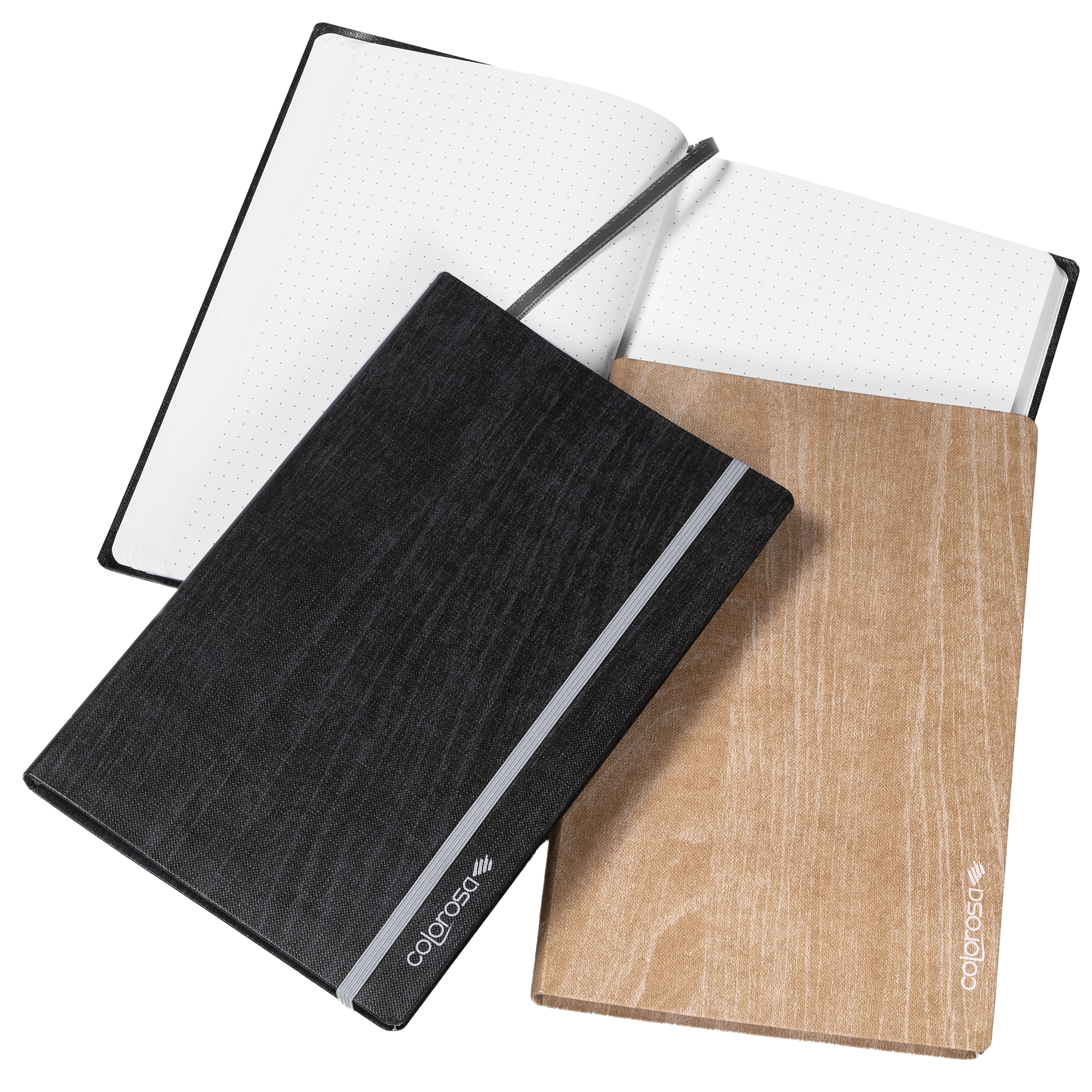 Taccuino Colorosa Wood - copertina morbido con elastico …
