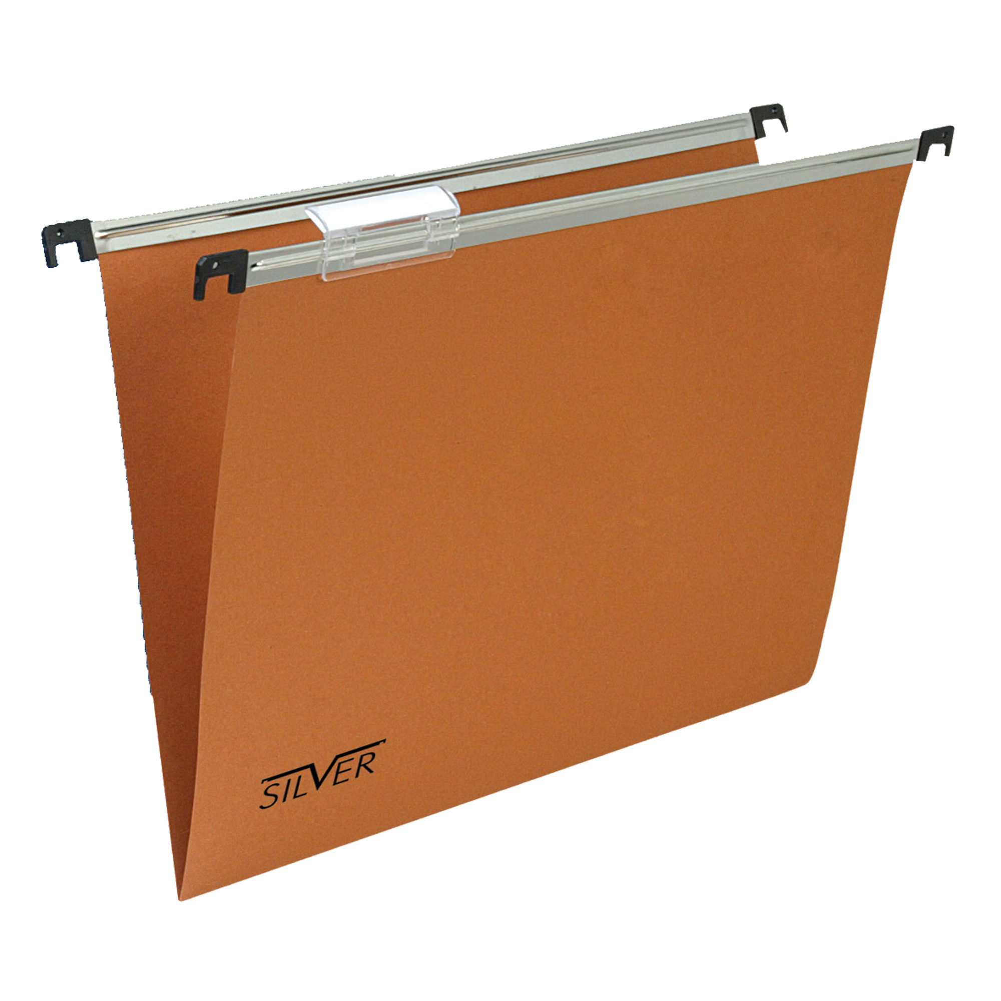 Cartella sospesa Silver - cassetto - interasse 39 cm - fondo V - 31,2 x 25 cm - arancio - Bertesi