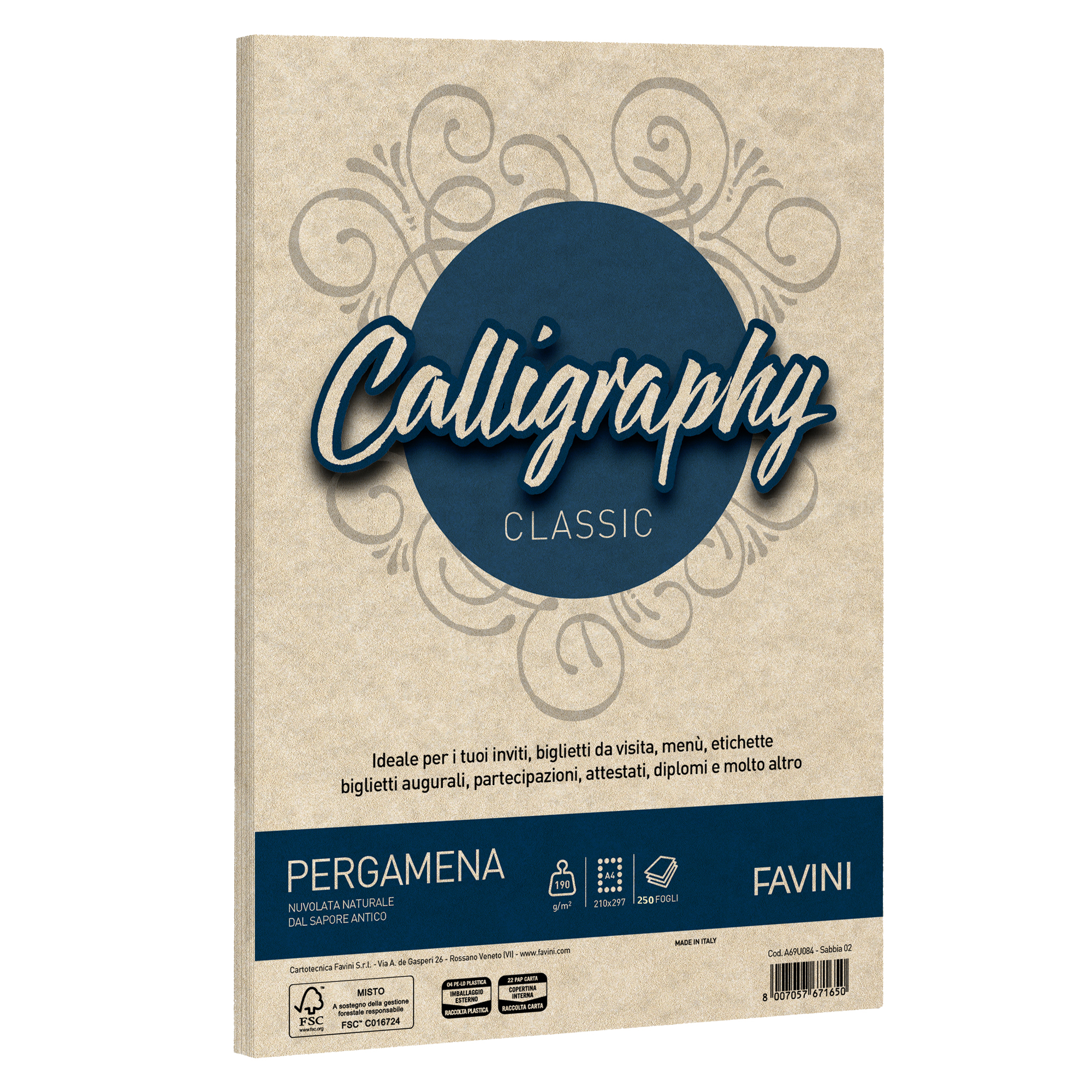 Carta Calligraphy Pergamena - A4 - 190 gr …