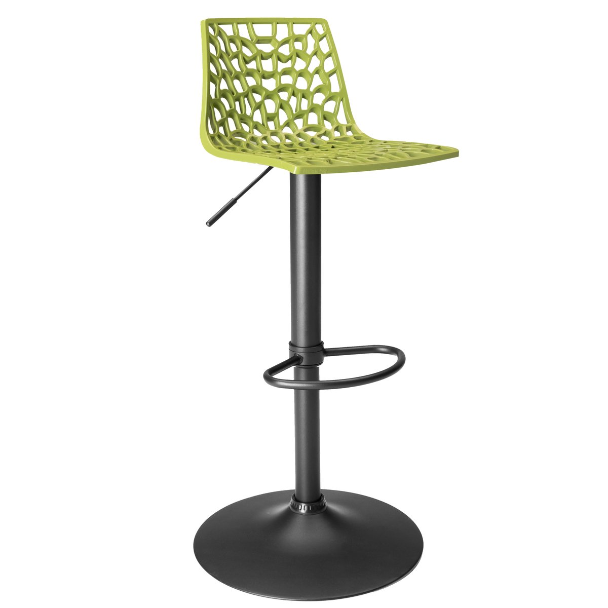 Sgabello Spider Gas - Nero opaco/verde anice - …