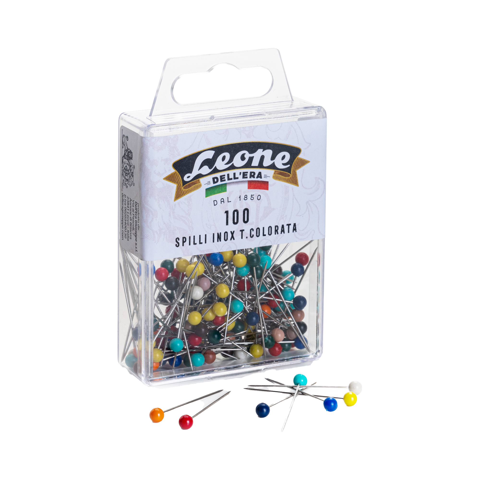 Spillo con testa di plastica colorata - inox …