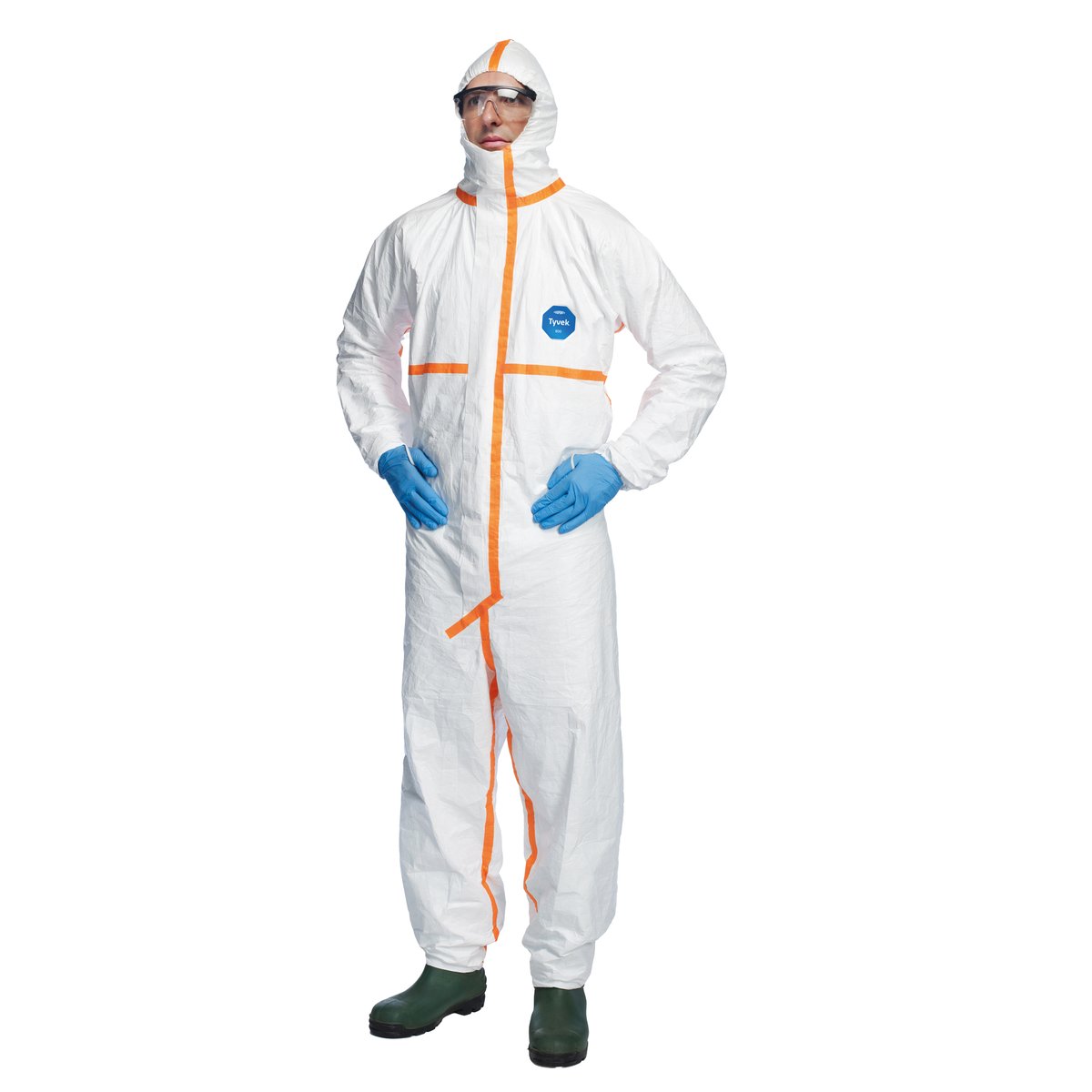 Tuta Tyvek 800J - con nastrature arancioni - …