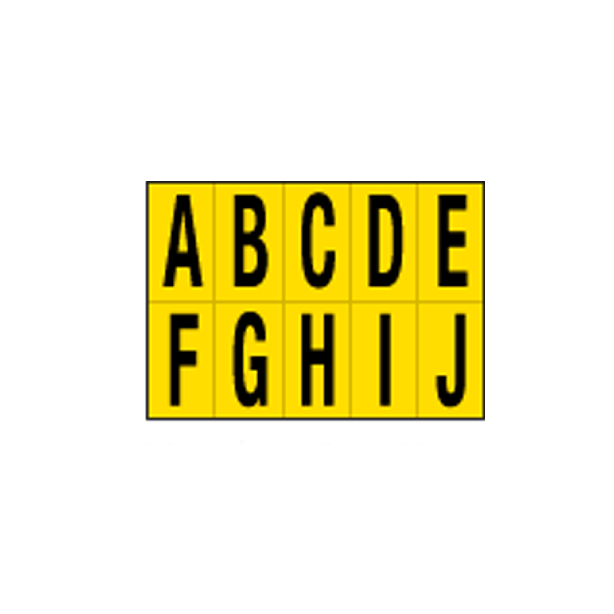 Lettere adesive da A a J - in …