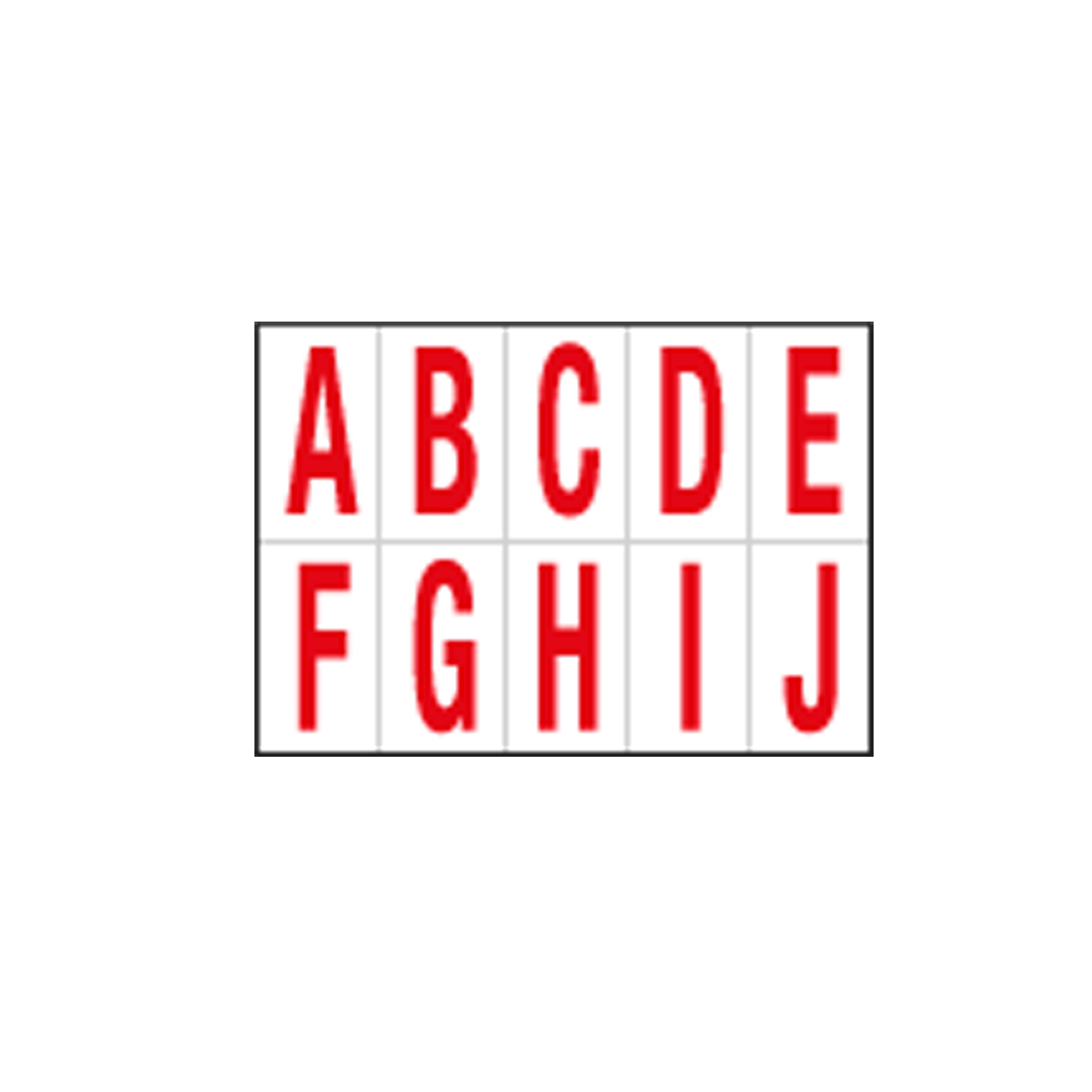Lettere adesive da A a J - in …