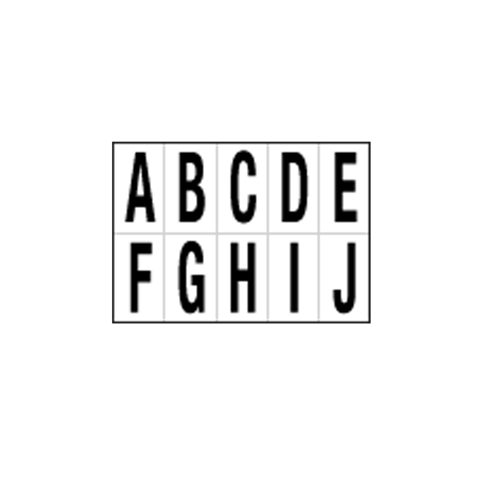 Lettere adesive da A a J - in …
