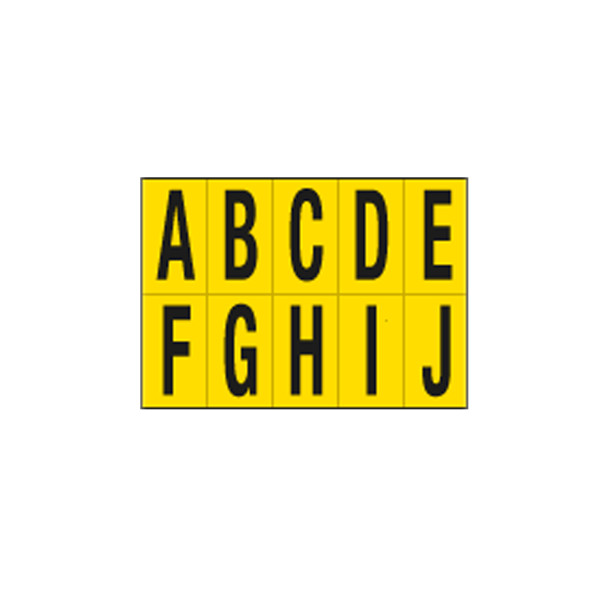 Lettere adesive da A a J - in …