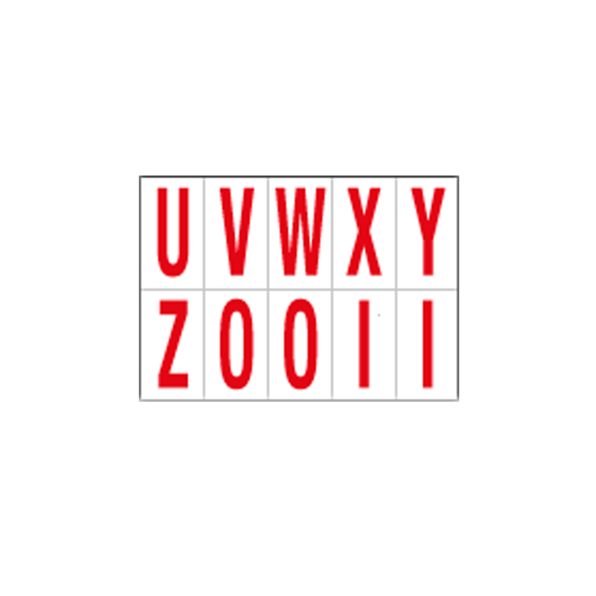 Lettere adesive da U a Z - in …