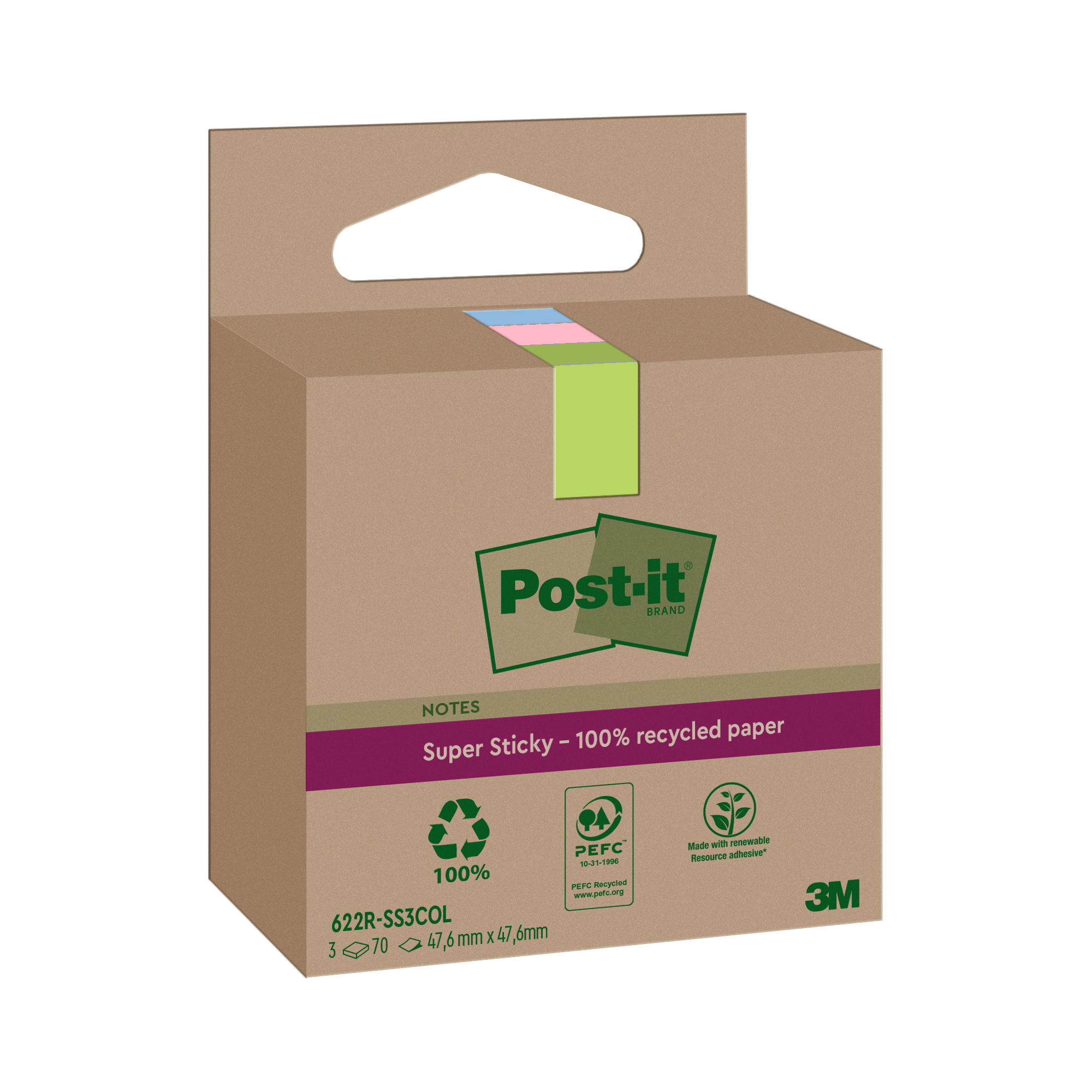 Blocco foglietti Post-it SuperSticky Green - 622R-SS3COL - …
