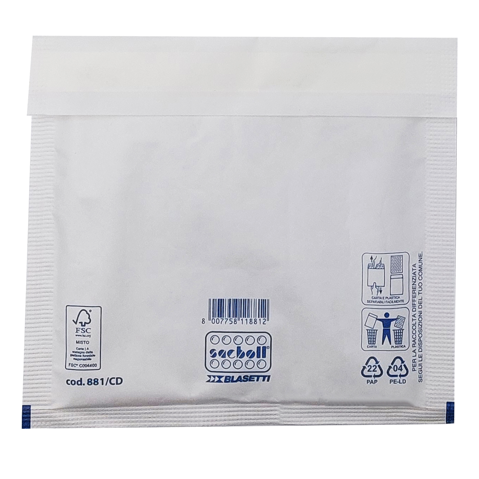 CF10 SACCHI SACBOLL BIANCO CD 20X22 FSC