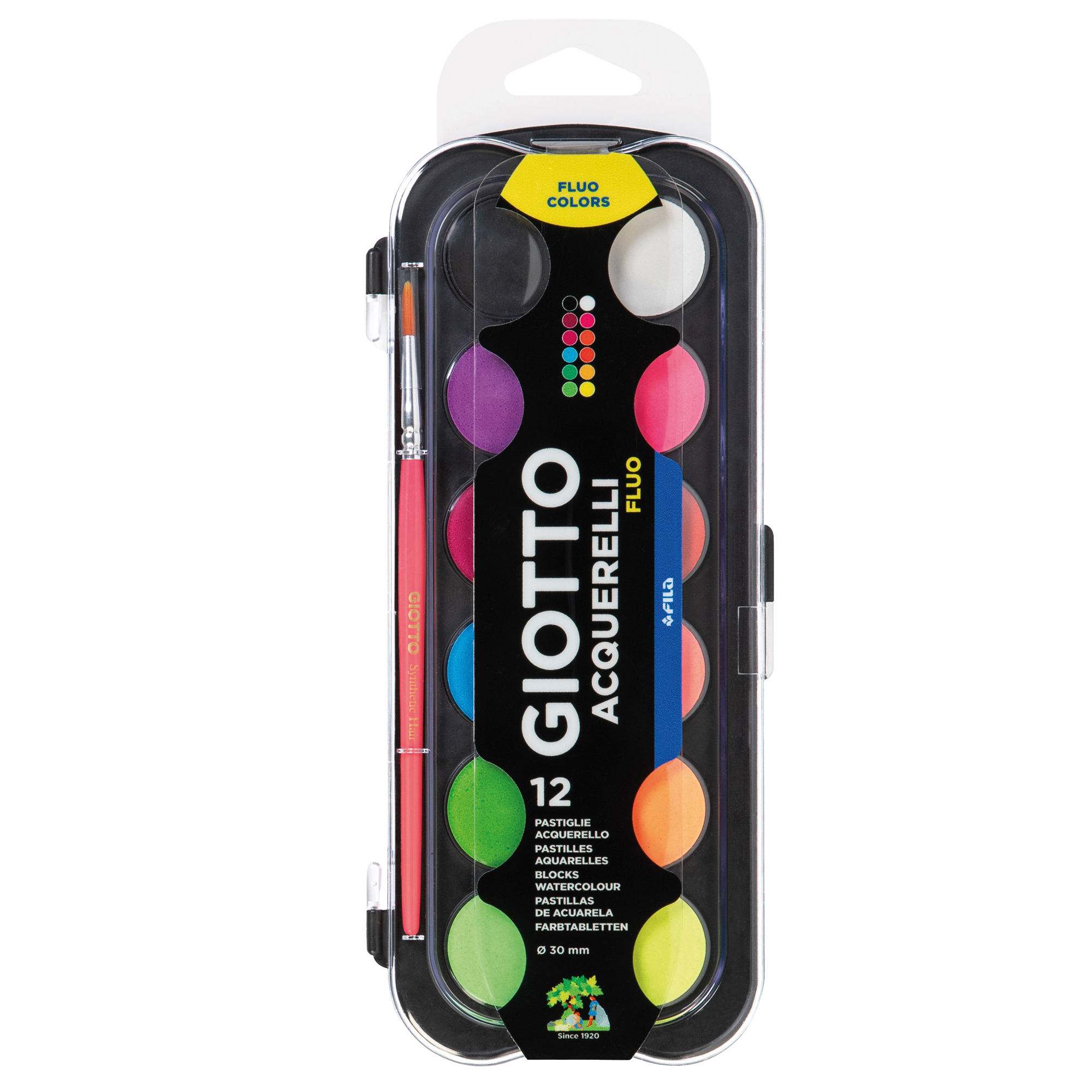 Pastiglia Acquerello - diametro 30mm - colori assortiti …